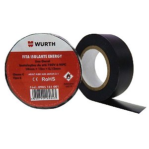 Fita Isolante Energy Preta 18mm x 20m