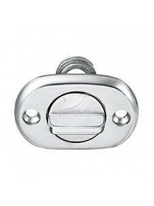 Bujão oval em aço inox 316 completo. Tamanho 64MM