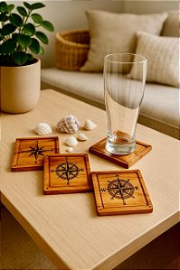 PORTA COPOS ROSA DOS VENTOS