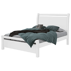 Cama Casal Reali Lopas 1,40 REALI PLUS NEW BRANCO