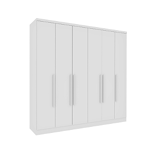 Guarda Roupa 06 portas Veneza Neve Larg. 2,39m