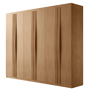 Guarda Roupa Grécia 100%MDF 06 portas Larg. 1,80m Naturale