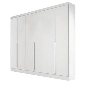 Guarda Roupa Curitiba 100% MDF Larg. 2,40m Branco