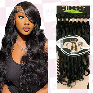 Cabelo Fibra Orgânica Premium Cherey Ondulado 80cm