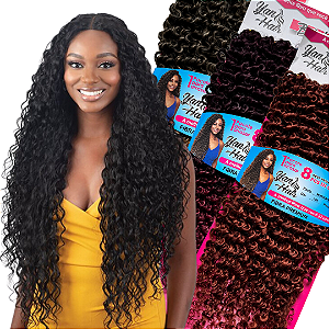 Cabelo Cacheado Morna Fibra Orgânica Aspecto Natural 60cm
