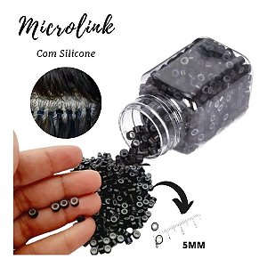 Microlink Rings com Silicone para Mega Hair