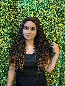 Wig Elisa Fibra Orgânica Cacheada 60cm