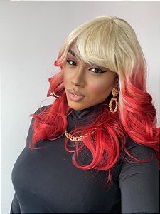 Wig Hanna Ondulada Com Franja