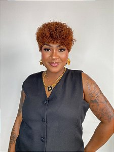 Wig Humana Sona Ruiva Curta