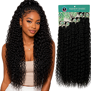 Fashion Classic Anjo Plus Cacheado – Preto, Volume e Beleza Natural