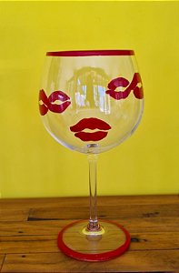 Taça Coleção beijo vermelho