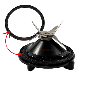 Base Lâmina Faca com Anel de Vedação do Liquidificador Arno Power Max LN56 LN61 LN72 LN81 LN82