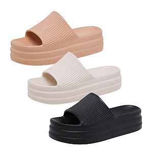 Chinelo Feminino Nuvem Plataforma Salto Muito Leve