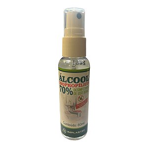 Alcool Isopropílico 70% Spray 60ml Implastec