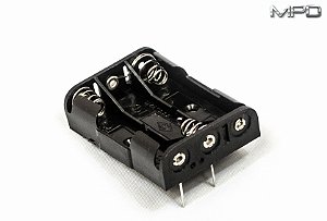 BC3AAAPC 3 suporte de Bateria AAA com pinos de PC