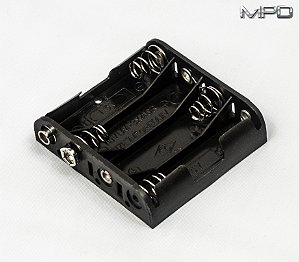 BC4AASF 4 Suporte de Bateria AA com fixadores de pressão de 9V