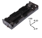 BH26CL Suporte para Bateria 6 C com terminais de solda Altura acima do PCB: 25,5 mm