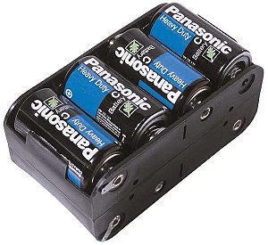 BH48CL Suporte de Bateria de 8 C com terminais de solda