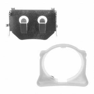BHX1-2325-PC Suporte CR2325 com pinos de PC Também aceita: BR2325 Altura acima do PCB: 3,58 mm Processo de solda sem chumbo compatível