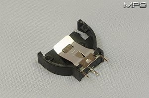 BS-5 Suporte CR2032 com pinos de PC Também aceita: BR2032 Também pode caber outras células menores Altura acima do PCB: 17,8 mm