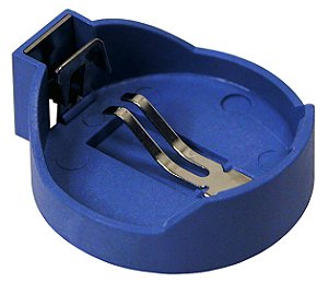 BS-7-BLUE Suporte CR2032 com pinos de PC Também aceita: BR2032 Altura acima do PCB: 9 mm