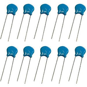 Capacitor Cerâmico Disco 680PF/1KV Y5V 10% P:5,00MM KIT C/100