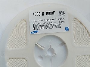 Capacitor Cerâmico SMD 0603 100NF/50V 10% X7R CL10B104KB8NNNC BOBINA C/4000