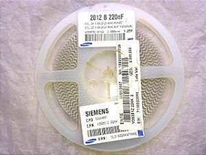 Capacitor Cerâmico SMD 0805 220NF/25V 10% CL21B224KAFNNNE EMB C/2000