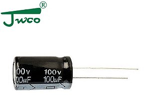 Capacitor Eletrolítico 100UF/100V 105°C 10X17 P:5.00MM JWCO