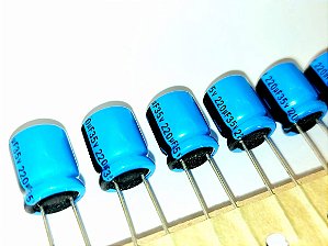 Capacitor Eletrolítico 220UF/35V 85°C 10X12.5mm REA221M1VSA-1012P FITADO LELON