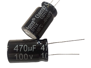 Capacitor Eletrolítico 470UF/100V 105° 16X25mm P:7,5mm CHONG