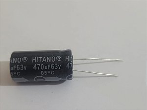 Capacitor Eletrolítico 470UF/63V   85ºC   HITANO