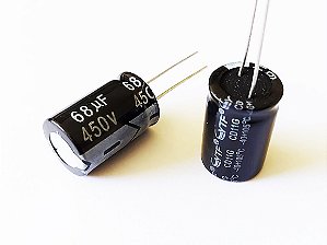 Capacitor Eletrolítico 68UF/450V 16X25 105°C P:10,0MM KM3000HRS KM68RM450V1625