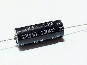 Capacitor Eletrolítico AXIAL 220UF/40V 10X25mm B41283-B7227-T090