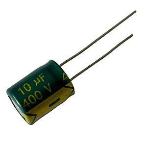 Capacitor Eletrolítico 10UF/400V 10x13mm 105°c Low Esr