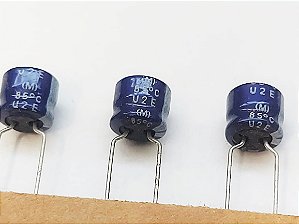 Capacitor Eletrolítico MINI 100UF/16V 85°C 6,3X5mm P:2,54MM ELNA