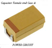 Capacitor Tântalo SMD 1UF/16V CASE A 10% 293D105X9016A2TE3