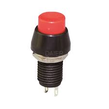 Chave Push Button DS-450 C/trava 2 Terminais Vermelho