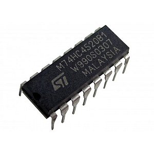 Circuito Integrado 74HC4520B1  (DIP)   ST
