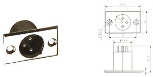 Conector CANNON MACHO XLR 3 VIAS LS1025