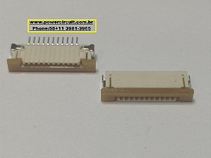 Conector FFC E FPC ZIF 1 SMT RA RECP 11 VIAS 52271-1190 MOLEX