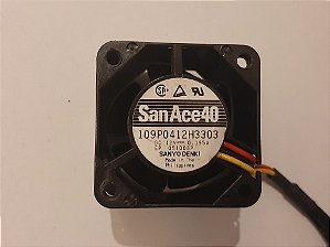 Cooler 40X40X30MM DC12V 0.195A 3 FIOS SAN ACE 109P0412H3303 SEMINOVO