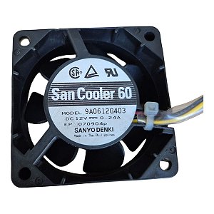 Cooler 60x60x25mm Dc12v 0.24a San Ace 60 9a0612g403 3 Fios