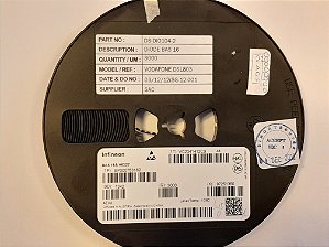 Diodo SMD BAS16S H6327 SOT-363-6  INFINEON BOBINA COM 3.000 PEÇAS
