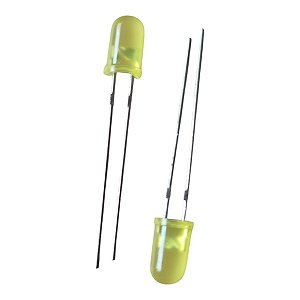 Led 5mm AMARELO DIFUSO 800-1000MCD POWER LIGHTING Kit C/1000