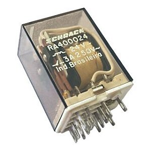 Rele 24v 4 Contatos Ra400024 3a 250v 14 Terminais Schrack