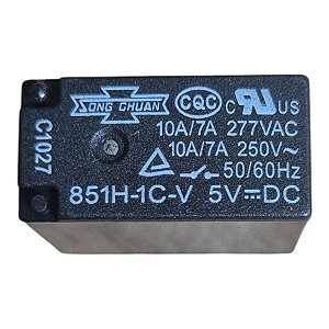 Rele Song Chuan 851h-1c-v-5vdc 10/7a/250v 5 Pinos 1 Contato