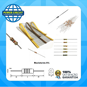 Resistor CR25 3R3 5% 1/3W PACOTE COM 100PCS