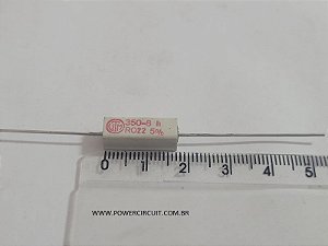 Resistor PORCELANA 0R22 5W 5% 350-8-R0225%
