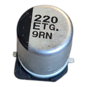 Cap.elco.smd 8x10,5mm 220mf/25